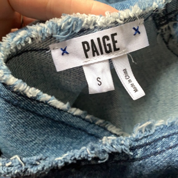 Paige Jeans Patchwork Raw Edge Dress Size Small - Picture 6 of 6